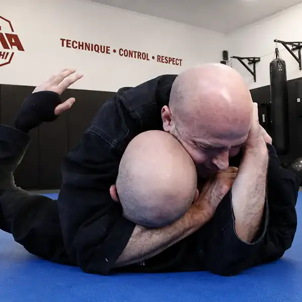 Jiu Jitsu Ground Control during training at MMA North London in Barnet