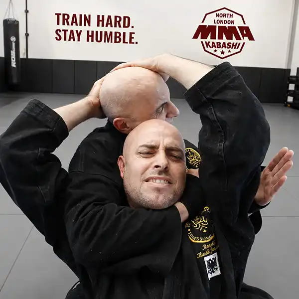 Jiu Jitsu Head Control during training at MMA North London in Barnet